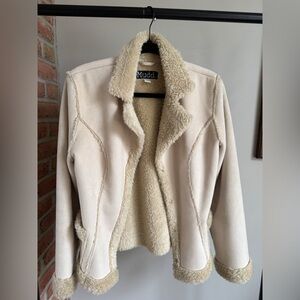 Mudd Women's Tan Sherpa Teddy Jacket
